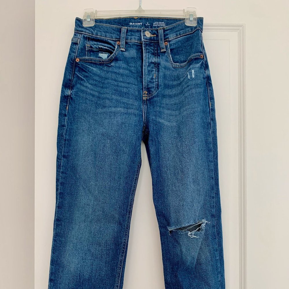 Old Navy Extra High Rise Straight Jean